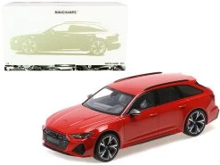 2019 Audi RS 6 Avant Red Metallic Limited Edition To 300 Pieces Worldwide 1/18 Diecast Model Car By Minichamps