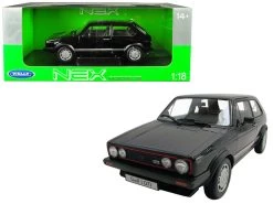 Volkswagen Golf 1 GTI Black 1/18 Diecast Model Car By Welly