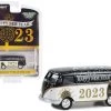 Volkswagen Type 2 Panel Van "Happy New Year 2023" Black And White "Hobby Exclusive" Series 1/64 Diecast Model By Greenlight -Toy vehicles 5 73139.1681994344