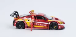 1/64 POPRACE Audi R8 LMS EVA RT Production Model Type-02 X Works With Race Queen Figure -Toy vehicles 6 8 12293.1620735205