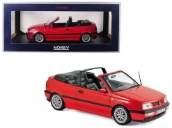 1995 Volkswagen Golf Cabriolet Red 1/18 Diecast Model Car By Norev
