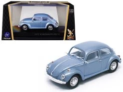 1972 Volkswagen Beetle Metallic Blue 1/43 Diecast Model Car By Road Signature