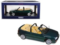 1995 Volkswagen Golf Cabriolet Green Metallic 1/18 Diecast Model Car By Norev