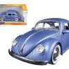 1959 Volkswagen Beetle Satin Metallic Matt Blue With Baby Moon Wheels 1/24 Diecast Model Car By Jada -Toy vehicles 679 78893.1607411137