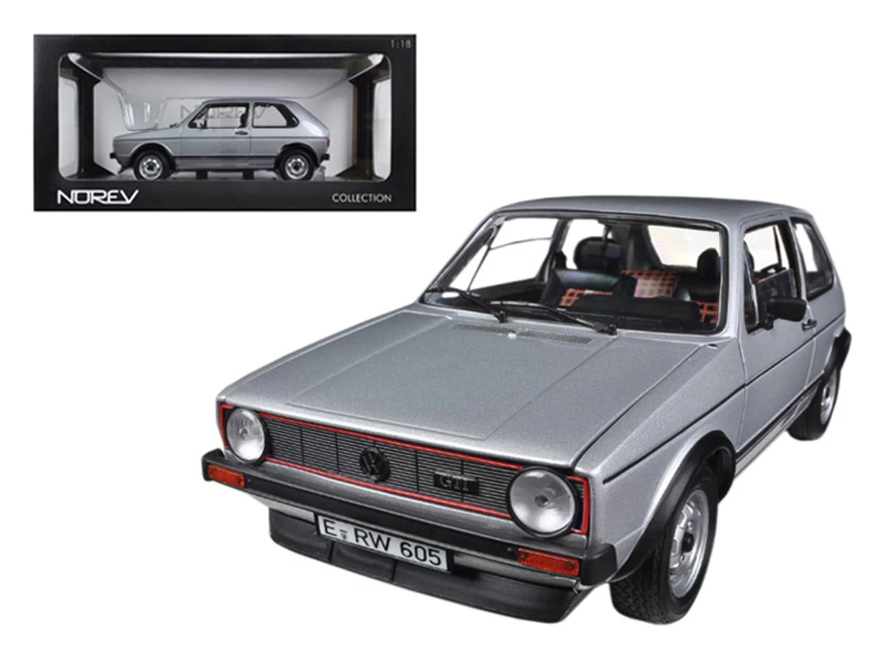1/18 Norev 1976 Volkswagen VW Golf I GTI (Silver) Diecast Car Model 3 1/18 Norev 1976 Volkswagen VW Golf I GTI (Silver) Diecast Car Model