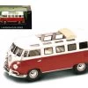 1962 Volkswagen Microbus Van Bus Red With Open Roof 1/43 Diecast Car By Road Signature -Toy vehicles 698 29270.1607433531