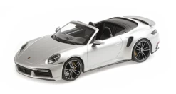1/18 MINICHAMPS PORSCHE 911 (992) TURBO S CABRIOLET - 2020 - SILVER Diecast Sealed