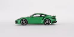 1/64 Mini GT Porsche 911 Turbo S Python Green LHD Diecast Car Model -Toy vehicles 7 3 66511.1689600605