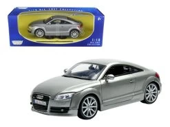 1/18 Motormax 2007 Audi TT Coupe Silver Grey Diecast Car Model