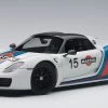 1/18 AUTOART PORSCHE 918 SPYDER WEISSACH PACKAGE (WHITE/MARTINI LIVERY) Diecast Model 77927 -Toy vehicles 77927a 05851.1623444987