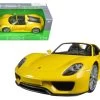 Porsche 918 Spyder Yellow Open Roof 1/24 Diecast Model Car By Welly -Toy vehicles 799 53501.1607609205