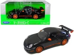 Porsche 911 (997) GT3 RS Black 1/24-1/27 Diecast Model Car By Welly