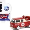 1968 Volkswagen Type 2 Double Cab Pickup Truck Red And Cream "America's First Motorcycle Company" And 1920 Indian Scout Motorcycle Red "Club Vee V-Dub" Series 13 1/64 Diecast Model Car By Greenlight -Toy vehicles 818 41005.1631189661