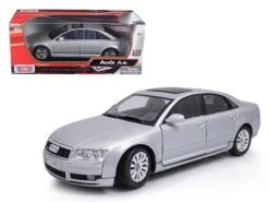2004 Audi A8 Silver 1/18 Diecast Model Car By Motormax