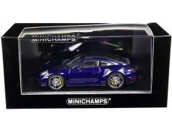 2020 Porsche 911 Turbo S Blue Metallic Limited Edition To 312 Pieces Worldwide 1/43 Diecast Model Car By Minichamps