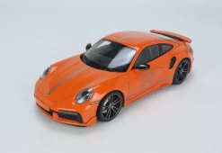1/18 Minichamps 2021 Porsche 911 (992) Turbo S Coupe Sport Design 20th Anniversary Edition (Orange) Full Open Diecast Car Model Limited 500 Pieces