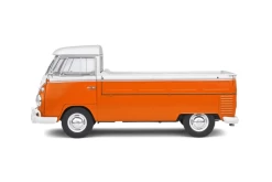 SOLIDO 1/18 Soldio 1950 Volkswagen T1 Pick Up (Orange & White) Diecast Car Model -Toy vehicles 9 5 85841.1625406005