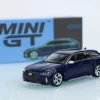1/64 Mini GT Audi RS6 Avant Navarra Blue Metallic RHD Diecast Car Model -Toy vehicles 9 7 76189.1620738504