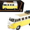 1/18 Road Signature 1962 Volkswagen Microbus With Roof Rack And Luggage (Yellow And White) Diecast Model -Toy vehicles 92328 24570.1599009775.1200.1200 50983.1605857420