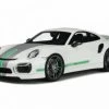 1/18 GT Spirit GTSpirit 2015 Porsche 911 991 TURBO S TECHART 620hp (White W/ Green Stripe) Resin Car Model -Toy vehicles GT Spirit GT801 PORSCHE 911 TECHART 991 TURBO S White 2015 1 18 diecast scale models 637x328 92644.1596697193