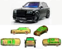 1/8 VMB Rolls-Royce Mansory Cullinan (Black & Silver) Limited Resin Car Model