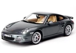 Norev 1/18 2010 Porsche 911 Turbo (Grey Metallic) Diecast Car Model