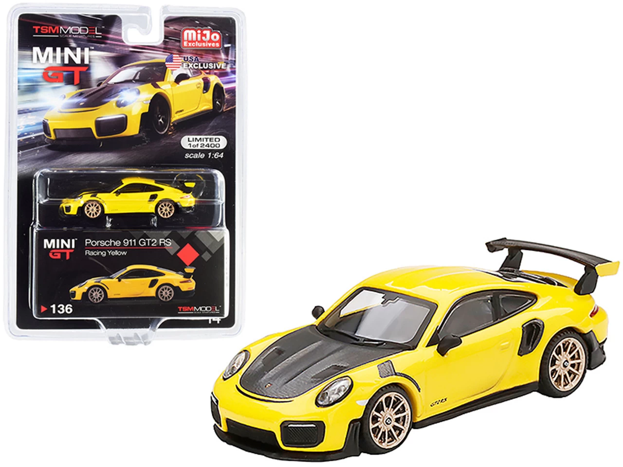 Porsche 911 GT2 RS Racing Yellow With Gold Wheels Limited Edition To 2400 Pieces Worldwide 1/64 Diecast Model Car By True Scale Miniatures 3 Porsche 911 GT2 RS Racing Yellow With Gold Wheels Limited Edition To 2400 Pieces Worldwide 1/64 Diecast Model Car By True Scale Miniatures