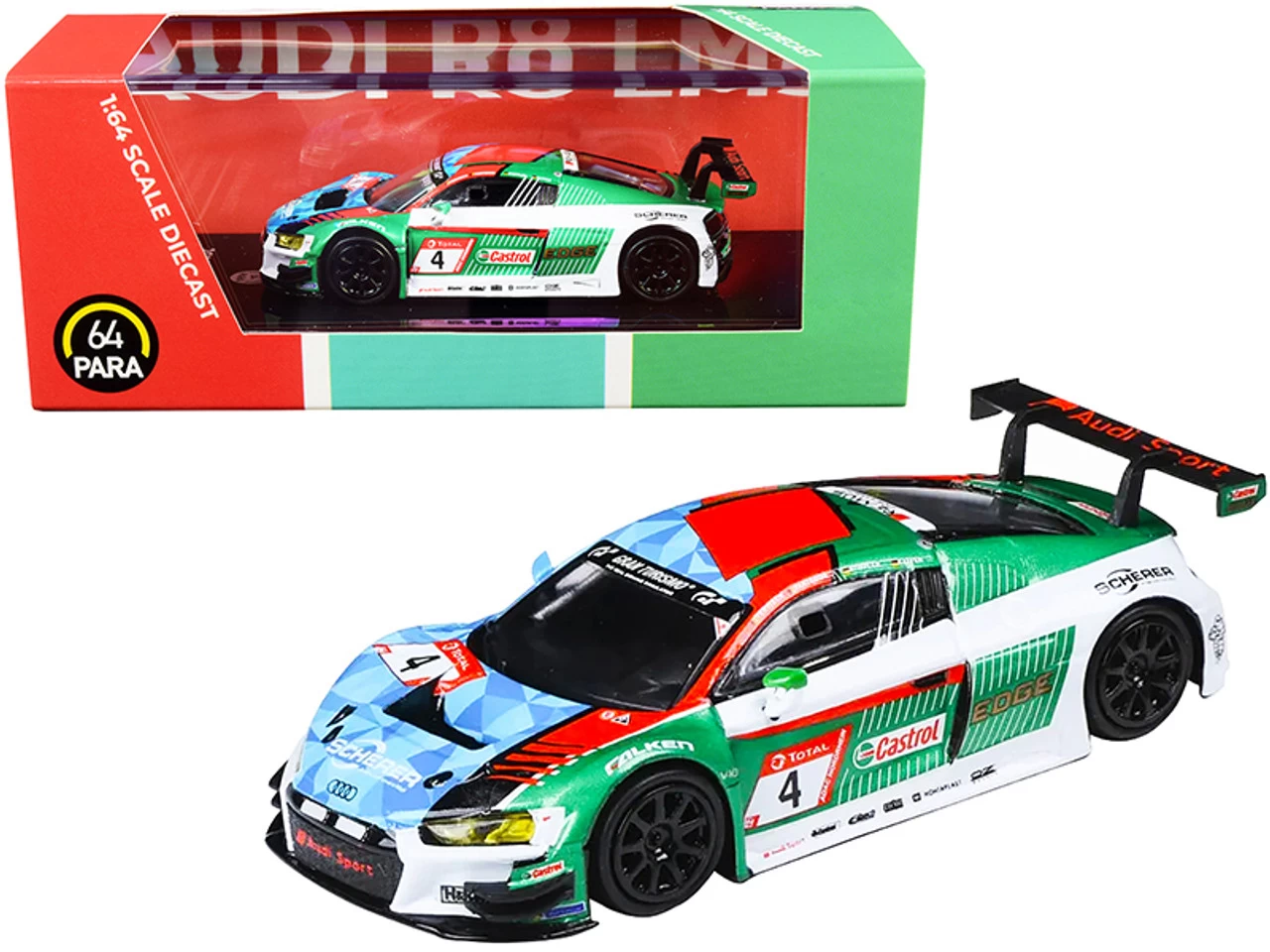 Audi R8 LMS #4 Audi Sport Team Phoenix Nurburgring P1 24 Hours (2019) 1/64 Diecast Model Car By Paragon 3 Audi R8 LMS #4 Audi Sport Team Phoenix Nurburgring P1 24 Hours (2019) 1/64 Diecast Model Car By Paragon