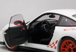 1/18 AUTOART PORSCHE 911 997 GT3 RS 3.8 WHITE W/ ORANGE RIM Diecast Model 78143 -Toy vehicles QQ20181110234721 06904.1541922574