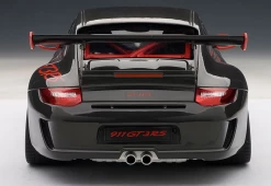 1/18 AUTOART PORSCHE 911(997) GT3 RS 3.8 (GREY BLACK W/ GUARDS RED STRIPES) Diecast Model 78141 -Toy vehicles QQ20181111000038 56487.1541955816