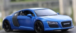 Maisto 1/24 Audi R8 1nd Generation (2006-2015) Type 42 (Blue) Diecast Car Model