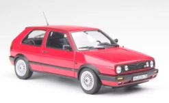 1/18 Norev 1990 Volkswagen VW Golf II GTI 2nd Generation (MK2/A2, Typ 19E/1G; 1983–1992) (Red) Diecast Car Model