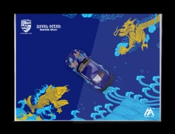 1/64 Porsche RWB 930 Rauh-Welt Royal Ocean Diecast Car Model W/ 3D Frame Limited