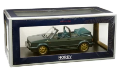 1/18 Norev 1990 Volkswagen Golf Cabriolet "Etienne Aigner" Green Metallic With Gold Wheels Diecast Car Model
