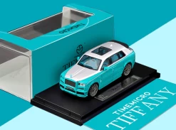 1/64 Time Micro Rolls-Royce Mansory Cullinan (Tiffany Blue With Silver Top) Diecast Car Model