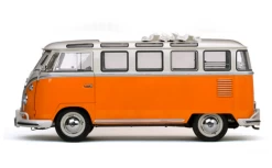1/12 Sunstar 1962 Volkswagen Samba Bus (Orange & Beige) Diecast Car Model -Toy vehicles QQ20220114145116 56939.1642200756