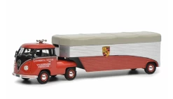 1/64 Schuco Volkswagen VW T1 Continental Motors Porsche Race Car Transporter Model