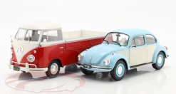 1/18 Solido Volkswagen VW T1 Pick-Up & VW Beetle 1303 Two-Car Set Diecast Car Model