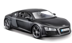 Maisto 1/24 Audi R8 1nd Generation (2006-2015) Type 42 (Matte Black) Diecast Car Model