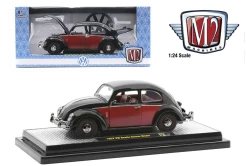 1952 Volkswagen Beetle Deluxe Black And Red With Red Interior Limited Edition To 9600 Pieces Worldwide 1/24 Diecast Model Car By M2 Machines