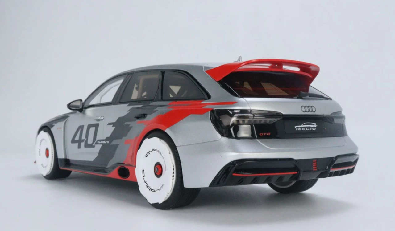 2020 Audi RS 6 GTO Concept #40 Gray Metallic With Graphics "40 Years Of Quattro" 1/18 Model Car By GT Spirit 5 2020 Audi RS 6 GTO Concept #40 Gray Metallic With Graphics "40 Years Of Quattro" 1/18 Model Car By GT Spirit - Image 3