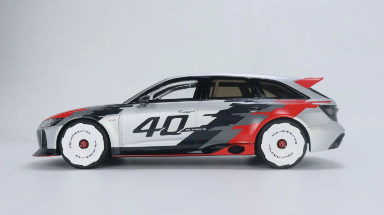 2020 Audi RS 6 GTO Concept #40 Gray Metallic With Graphics "40 Years Of Quattro" 1/18 Model Car By GT Spirit 6 2020 Audi RS 6 GTO Concept #40 Gray Metallic With Graphics "40 Years Of Quattro" 1/18 Model Car By GT Spirit - Image 4