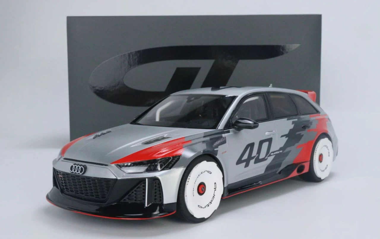 2020 Audi RS 6 GTO Concept #40 Gray Metallic With Graphics "40 Years Of Quattro" 1/18 Model Car By GT Spirit 3 2020 Audi RS 6 GTO Concept #40 Gray Metallic With Graphics "40 Years Of Quattro" 1/18 Model Car By GT Spirit