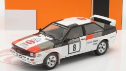1/18 Ixo 1982 Audi Quattro #8 Rallye 1000 Lakes Audi Sport Team Michèle Mouton, Fabrizia Pons Car Model