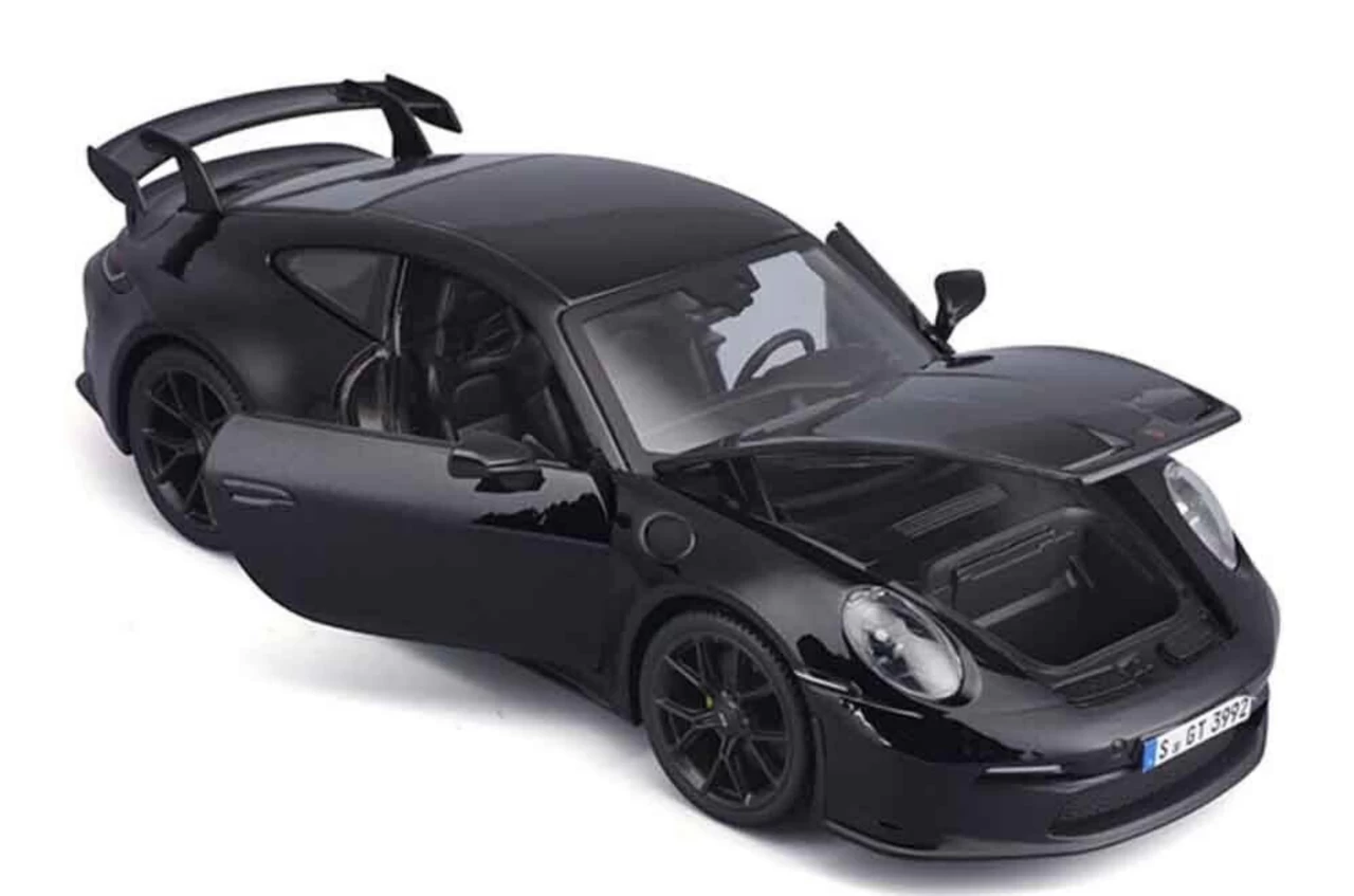 1/18 Maisto 2022 Porsche 911 GT3 (Black Metallic) "Special Edition" Diecast Car Model 4 1/18 Maisto 2022 Porsche 911 GT3 (Black Metallic) "Special Edition" Diecast Car Model - Image 2