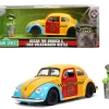 JADA 1/24 1959 Volkswagen Beetle With Oscar The Grouch Figure Sesame Street Diecast Car Model -Toy vehicles QQ20221123155440 34676.1669247740