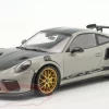 1/18 Minichamps 2019 Porsche 911 (991.2) GT3 RS Weissach Package (Chalk Grey With Golden Wheels) Car Model -Toy vehicles QQ20230118085919 00878.1674061361