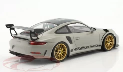 1/18 Minichamps 2019 Porsche 911 (991.2) GT3 RS Weissach Package (Chalk Grey With Golden Wheels) Car Model -Toy vehicles QQ20230118085927 25025.1674061247