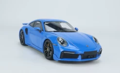 1/18 Minichamps Porsche 911 992 Turbo S (Shark Blue) 911 Turbo SportDesign Diecast Car Model Limited 300 Pieces
