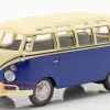 1/43 Cararama Volkswagen VW T1 Samba Bus (Blue & White) Car Model -Toy vehicles QQ20230204115845 67297.1675540783